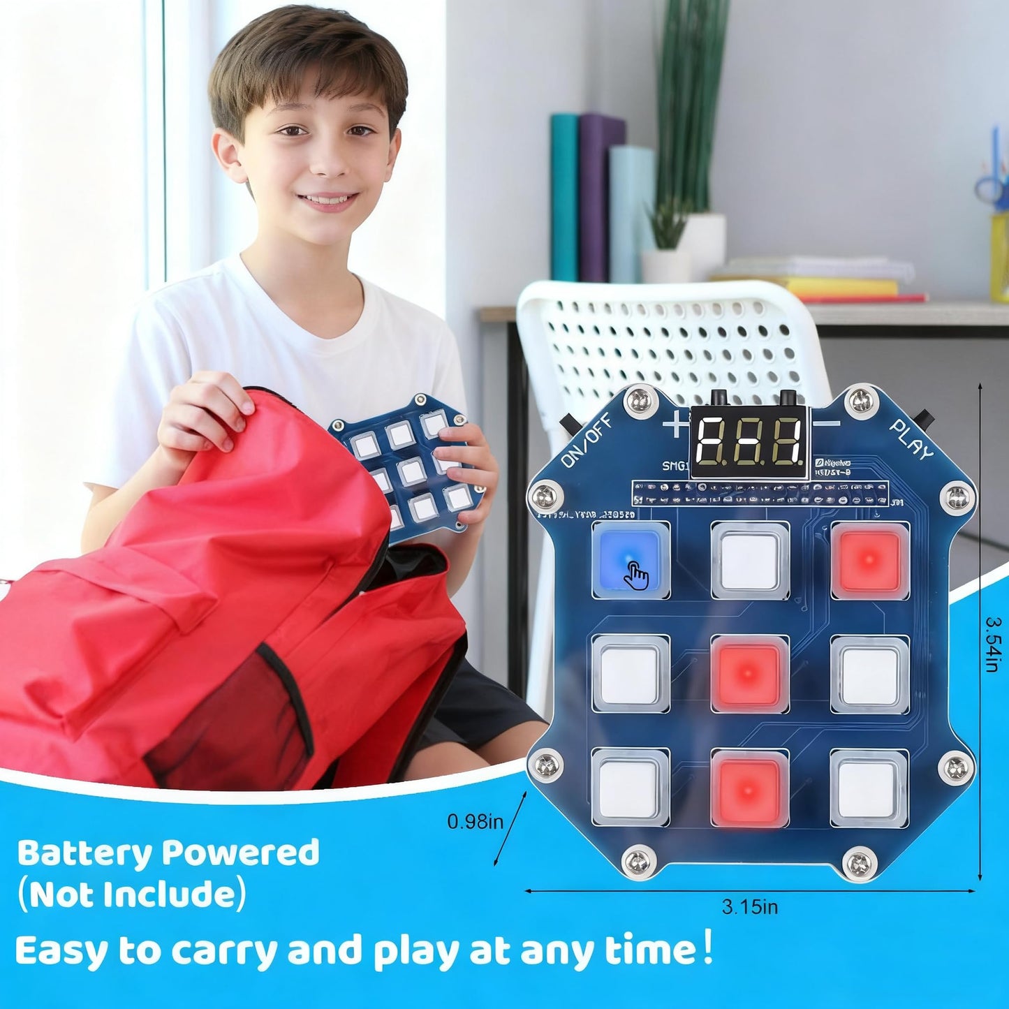 DIY Electronic Game Kit, 3-in-1 LED Game Soldering Project with Memory, Speed & Reaction Modes, Interactive STEM Soldering Practice Kit