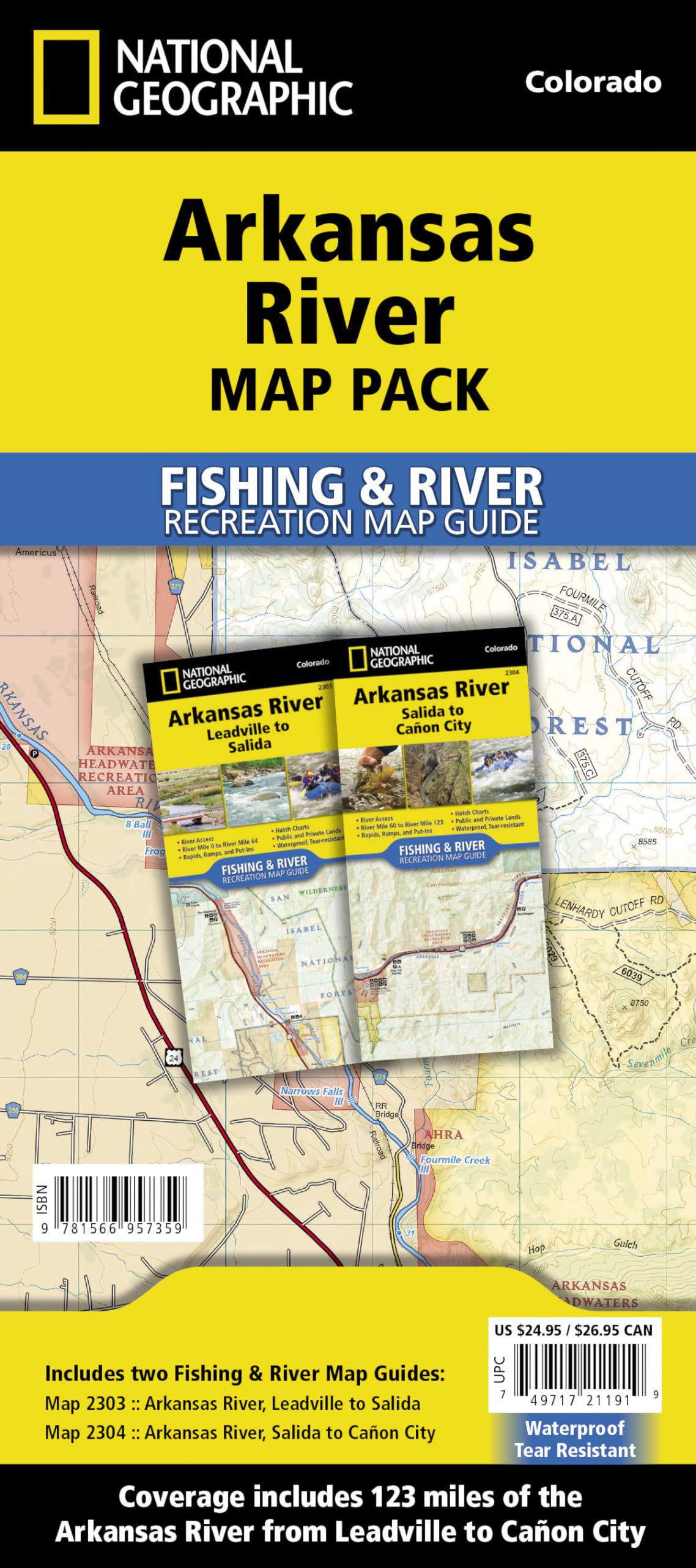 Arkansas River [Map Pack Bundle] (National Geographic Trails Illustrated Map)