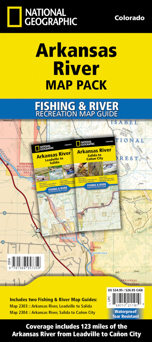 Arkansas River [Map Pack Bundle] (National Geographic Trails Illustrated Map)