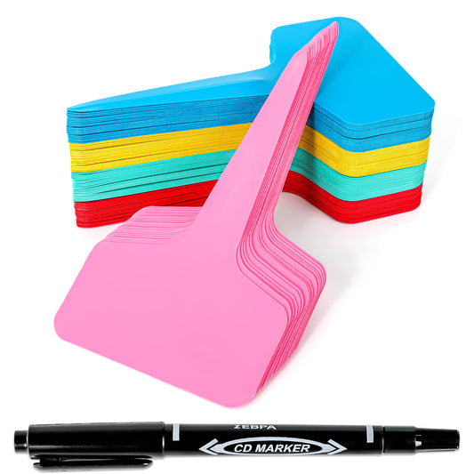 Plant Labels Tags 200Pcs T-Type Plant Markers, 5 colors