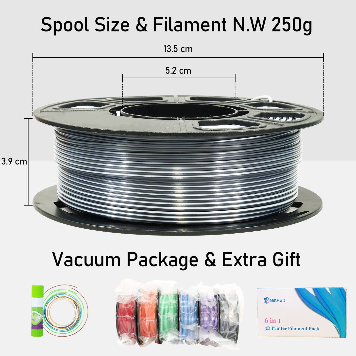 Dual Color 1.75mm 3D Printer Filament Bundle- D