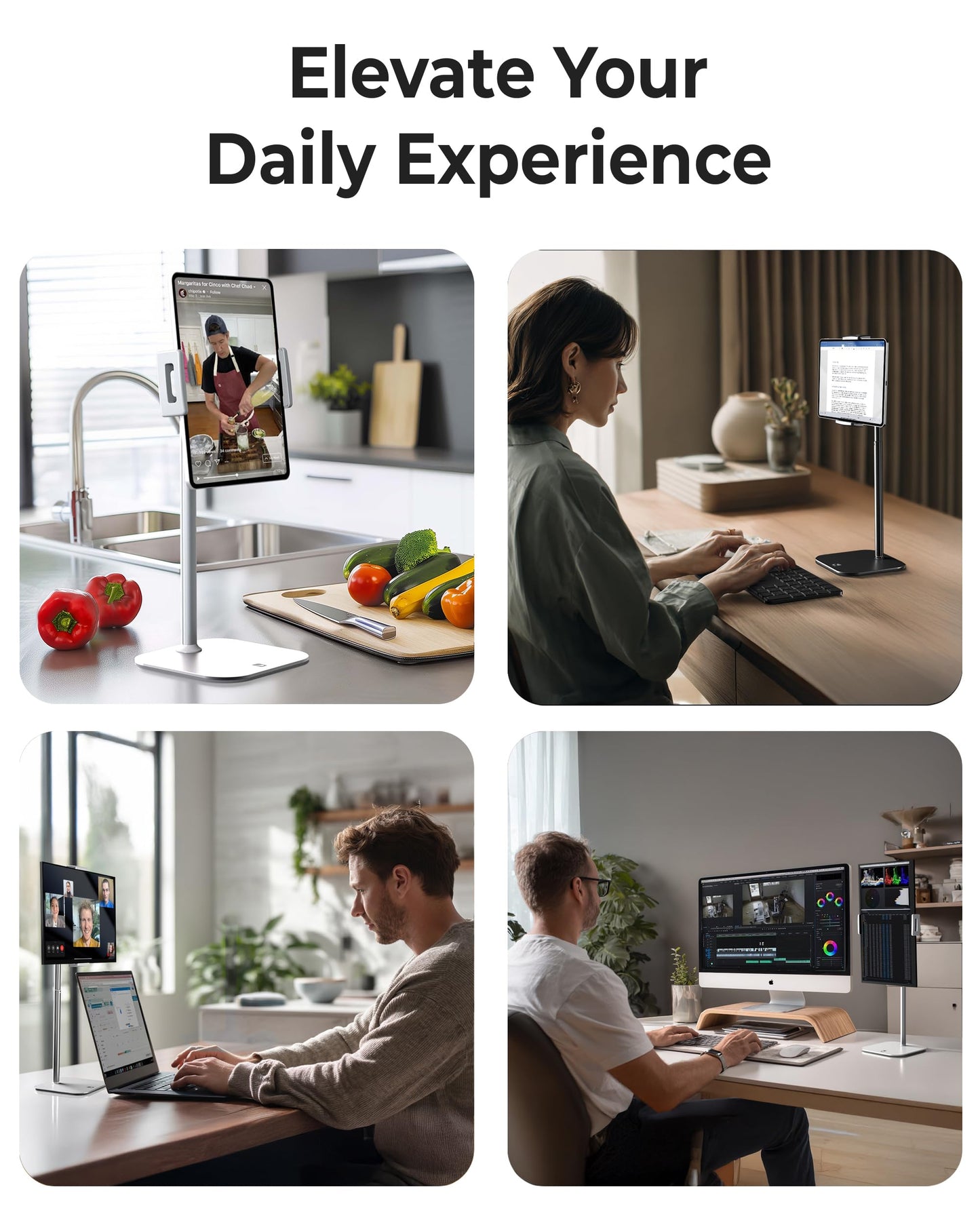 Stand Height Adjustable Tablet Stand for Desk