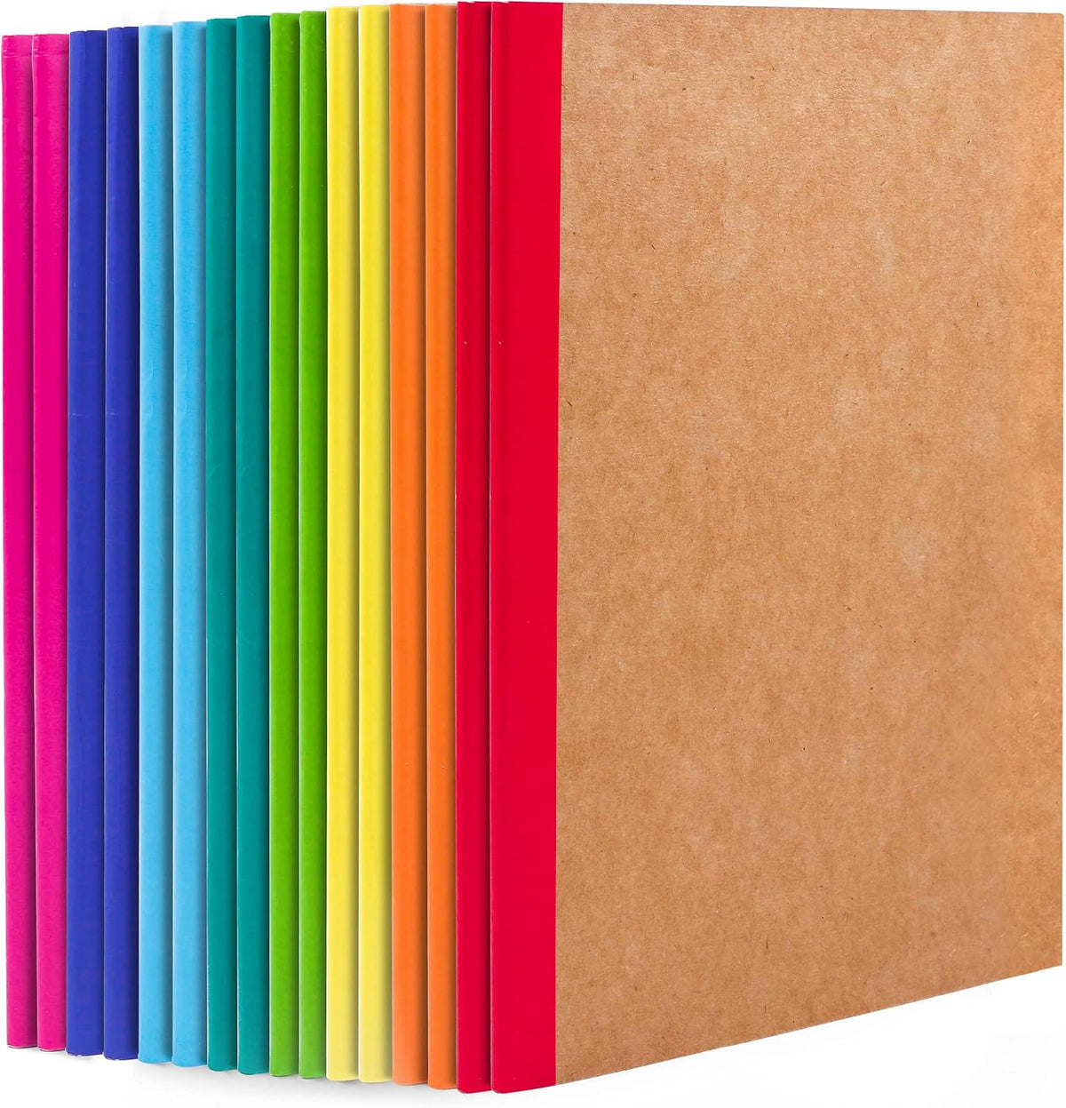 16 Pack Composition Notebook, 60 Pages, 8.3”x 5.5”, A5, 8 Colors