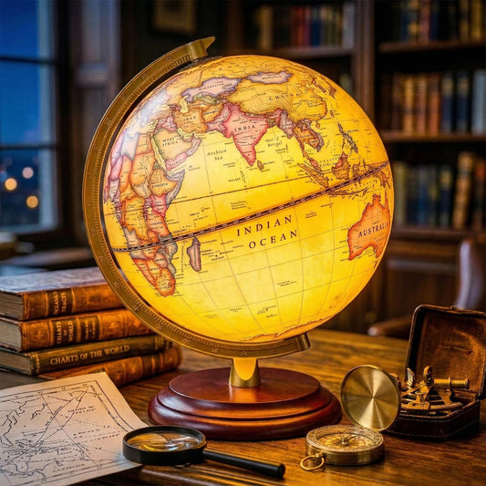 World Globe  - 8" HD Printing Illuminated