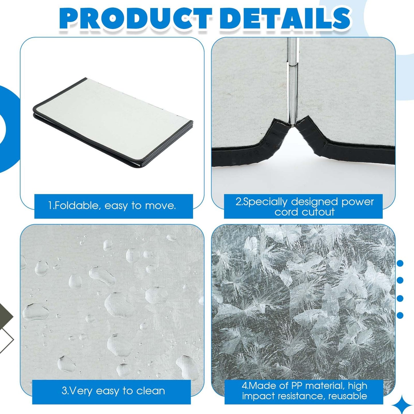 Splatter Guard Stained Glass Supplies 39.37 x 16.14 Inch Galvanized Sheet Grinder Splatter Screen Foldable Anti Splash Guard 4 Sided Protector with Power Cord Notch for Glass Grinding Machine
