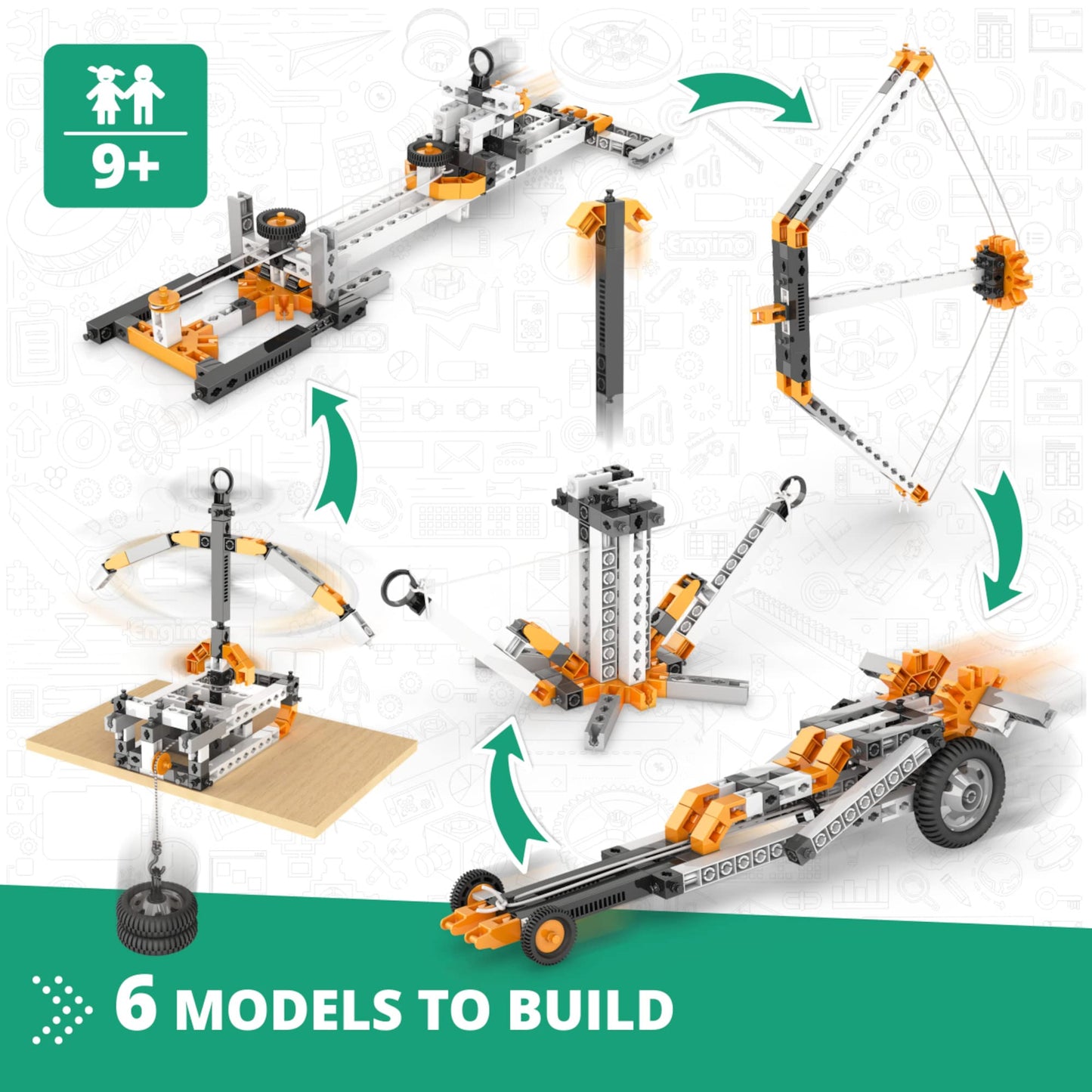 Engino STEM Toys, Physics Laws: Inertia, Friction & Circular Motion, Engineering Kit