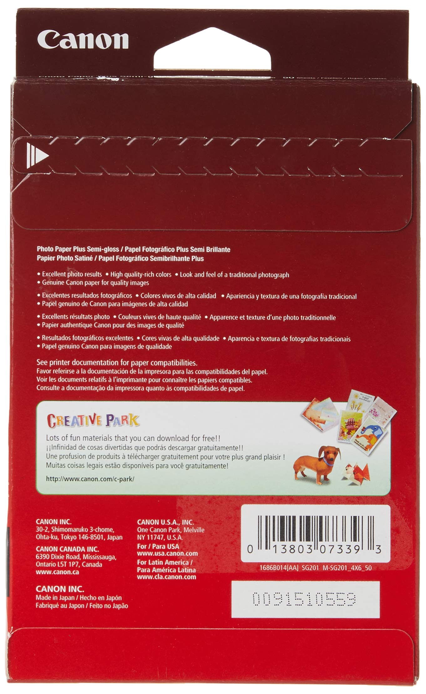 Photo Paper Plus Semi-Gloss, 4 x 6 Inches, 50 Sheets