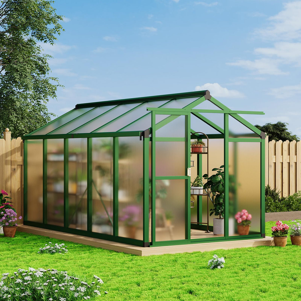 Garvee 6x10 FT Greenhouse Aluminum