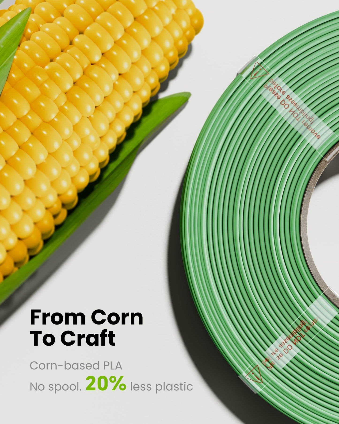 MarsWork Matte PLA Refill Filament 1kg (2.2lbs) for Reusable Spools, 1.75mm Spool-Less 3D Printing Filament, Compatible with Bambu Lab 3D Printers – Dark Green