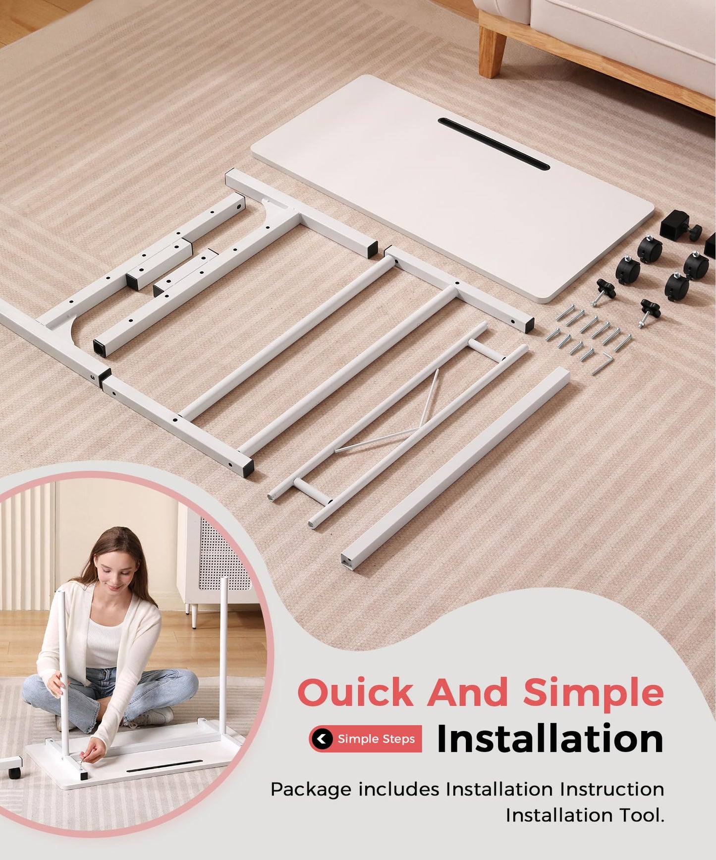 Portable Standing Desk Adjustable Height