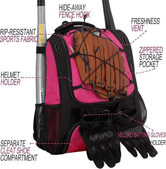 Baseball- Softball Bag-Baseball Backpack Holder