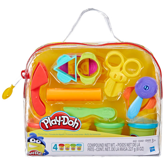 Play-Doh Starter Set 9-Piece Kit with Storage Tote & 4 Modeling Compound Cans