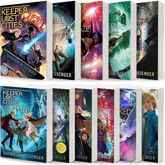 Keeper of the Lost Cities Series. Set of 11 Books. Keeper of the Lost Cities, Exile, Everblaze, Neverseen, Lodestar (Reprint) , Nightfall, Flashback, ... 8.5, Unraveled Book 9.5, by Shannon Messenger