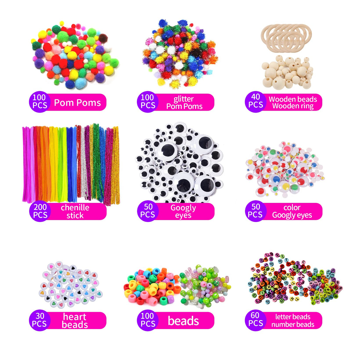 Itopstar 3000+ pcs Arts and Crafts Supplies for Kids | Craft Kit Box for Kids Age 4-5, 4-8, 6-8, 8-12 | Craft Supplies & Materials Crafts Set Toys Art Box Gifts
