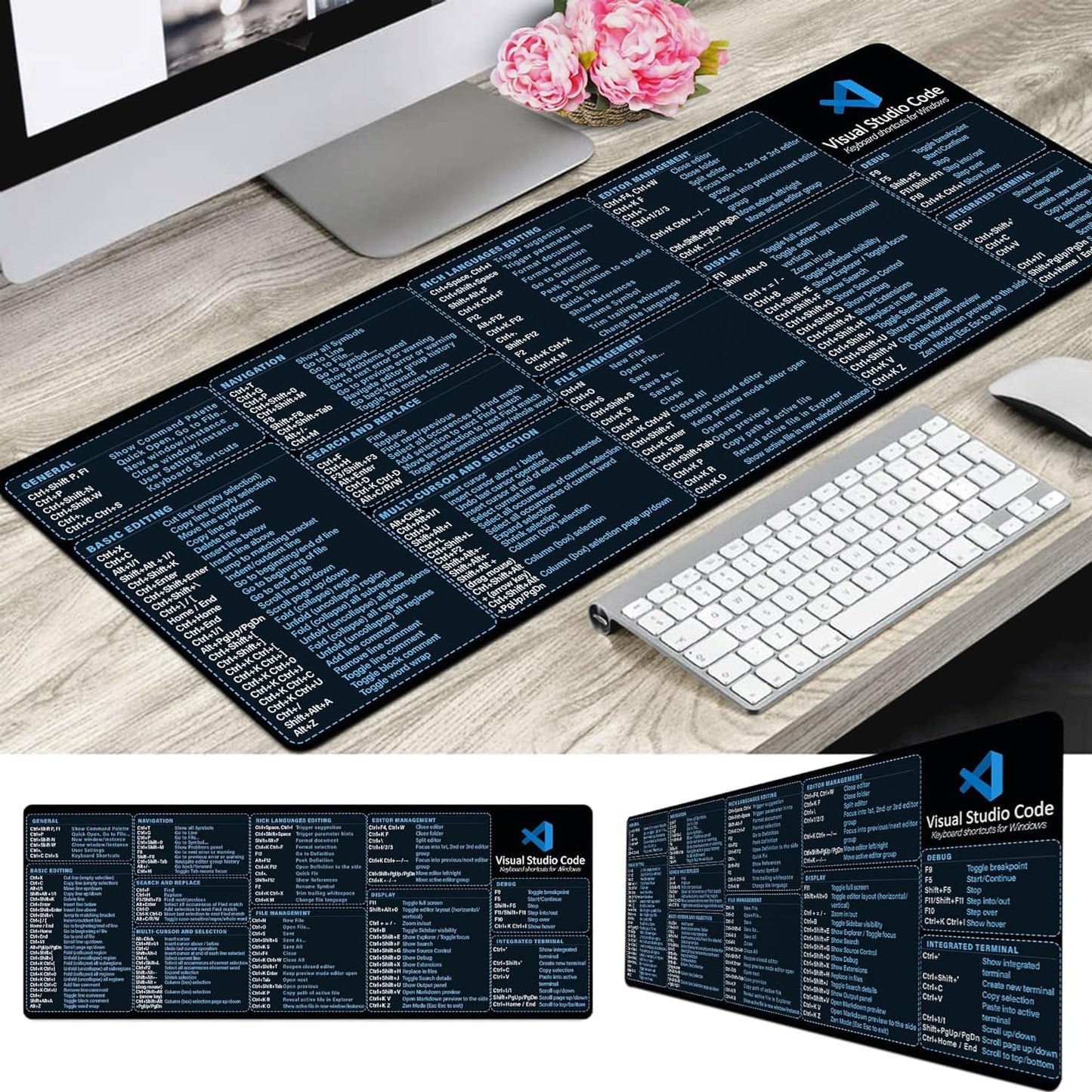 Combo 3 Creative & Designer Desk Setup, 3 Mousepad Bundle