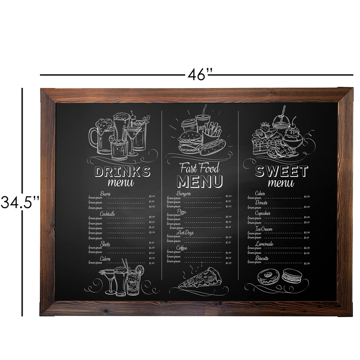 Loddie Doddie Magnetic Chalk Board 46" x 34.5"