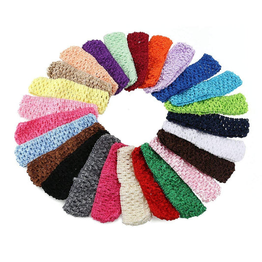 Craft Crochet Elastic Headbands Hair Accessories- 25 colors