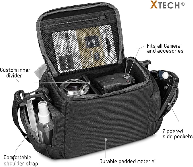 Xtech Accessory Kit f/Canon Rebel T8i, T7, T7i, T6, T6i, T5, T5i SL2, SL3, EOS 70D, 77D, 80D 90D DSLR Camera