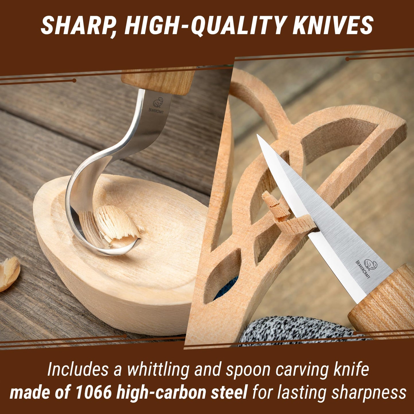 BWood Spoon Carving Kit for Beginners -  Woodworking Hobby Kit for Adults & Kids