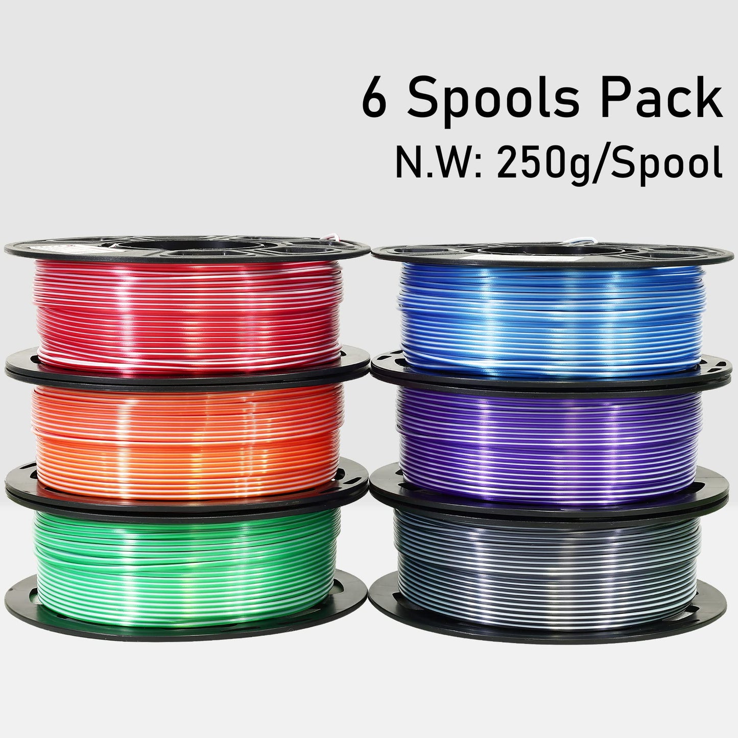 Dual Color 1.75mm 3D Printer Filament Bundle- D