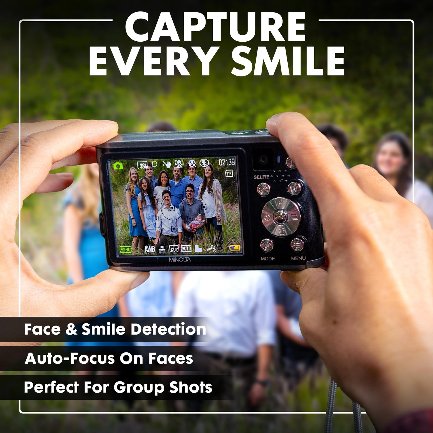 Minolta 48MP Digital Camera with Rear Selfie Lens