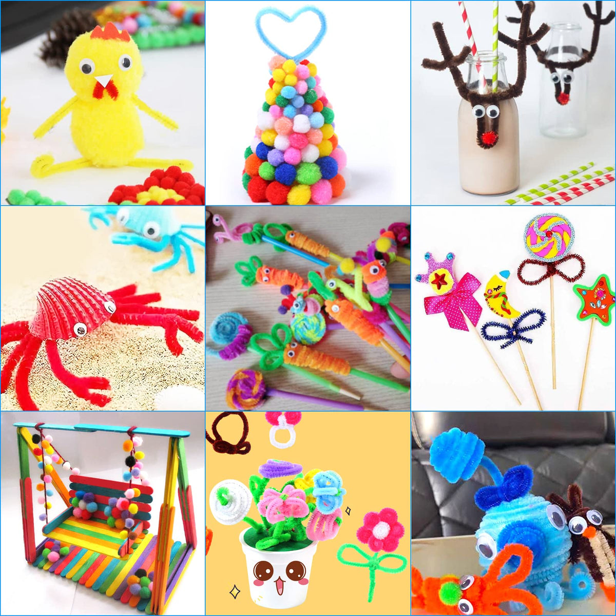 Itopstar 3000+ pcs Arts and Crafts Supplies for Kids | Craft Kit Box for Kids Age 4-5, 4-8, 6-8, 8-12 | Craft Supplies & Materials Crafts Set Toys Art Box Gifts