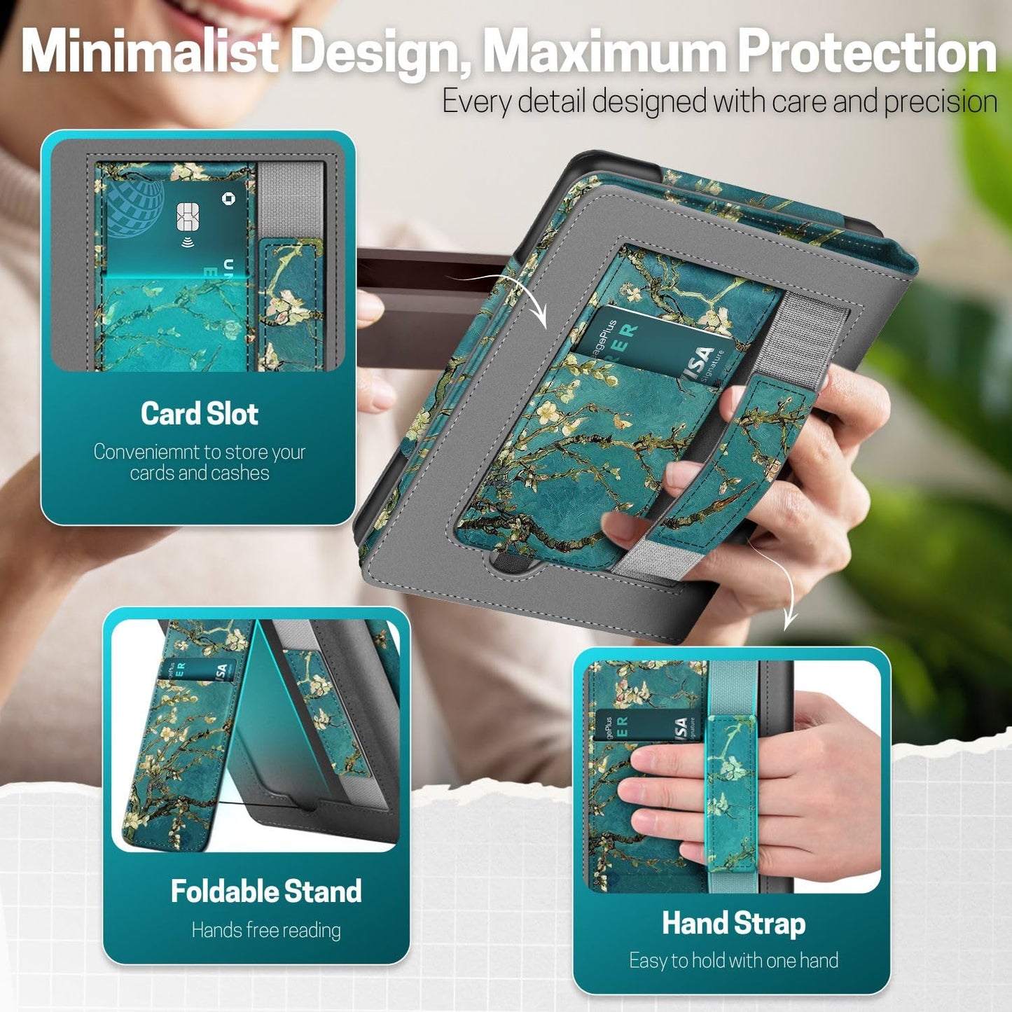 Stand Case with Strap for Kindle Paperwhite 12th Gen 2024 / Kindle Colorsoft Signature Edition