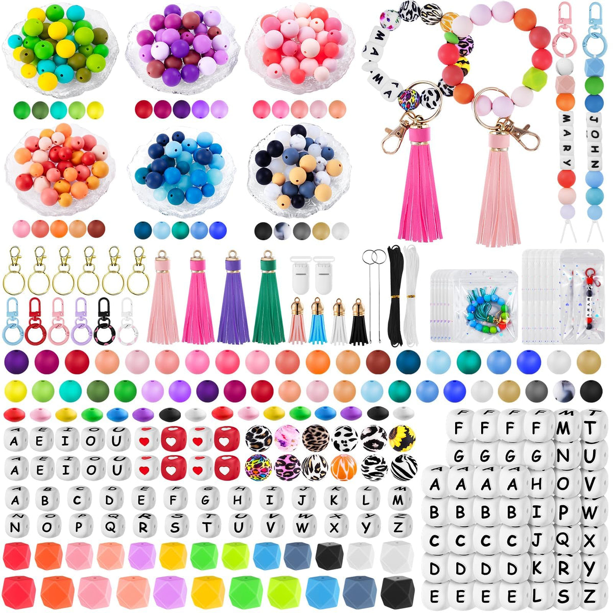 TOHONGADON 392 Pcs Silicone Beads