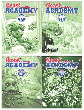 Beast Academy Grade 3 Practice Workbook Set (4 Books)