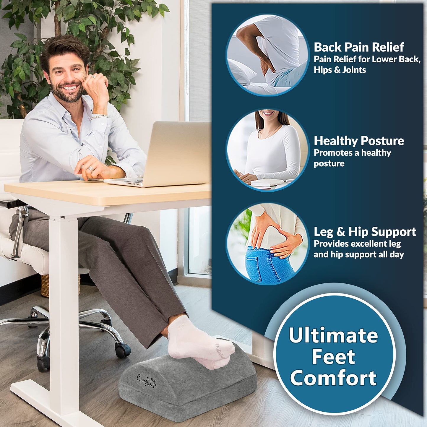 Foot Rest for Under Desk at Work
