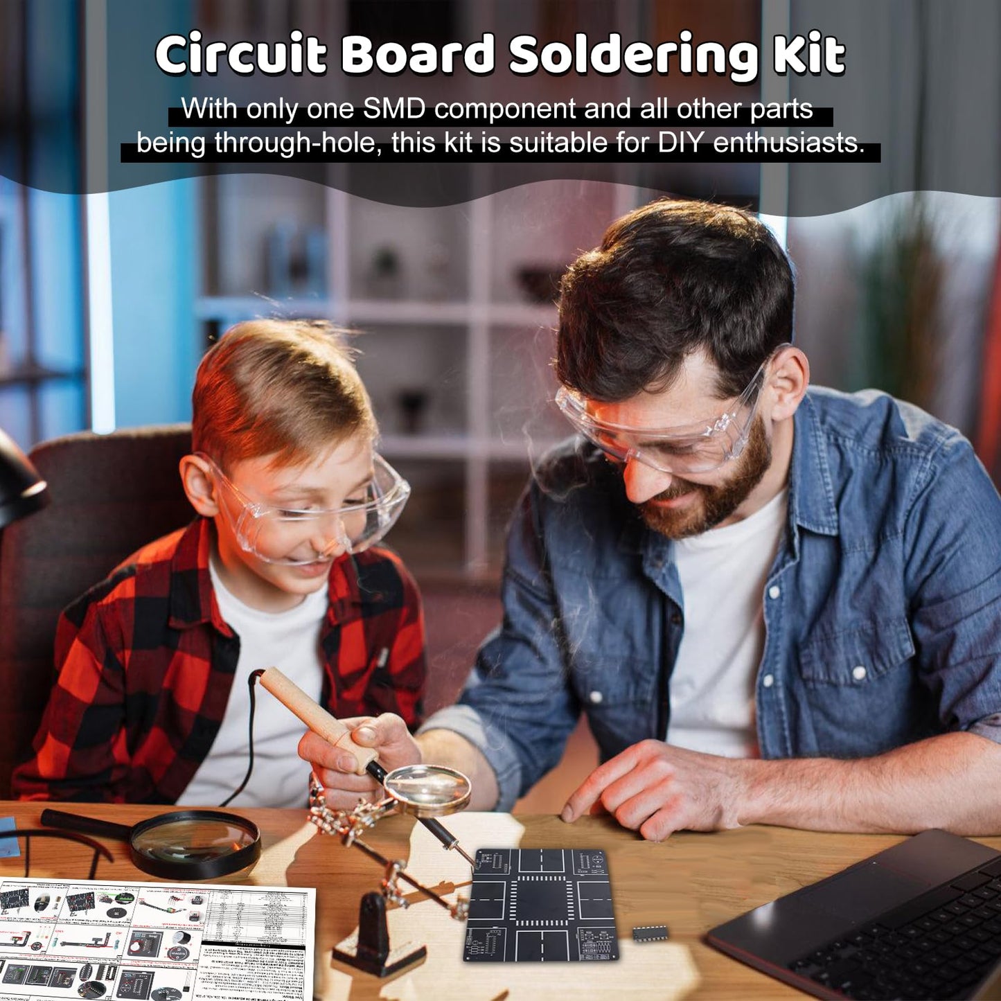 LED Traffic Light Soldering Kit, STEM Educational Electronics Project with Sounds DIY Traffic Signal Light Circuit Board Soldering Practice Kit