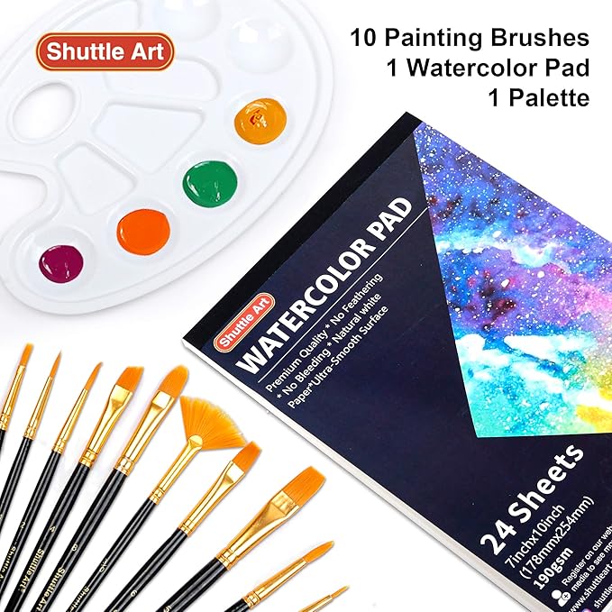 Shuttle Art 48 Pack Watercolor Paint Set