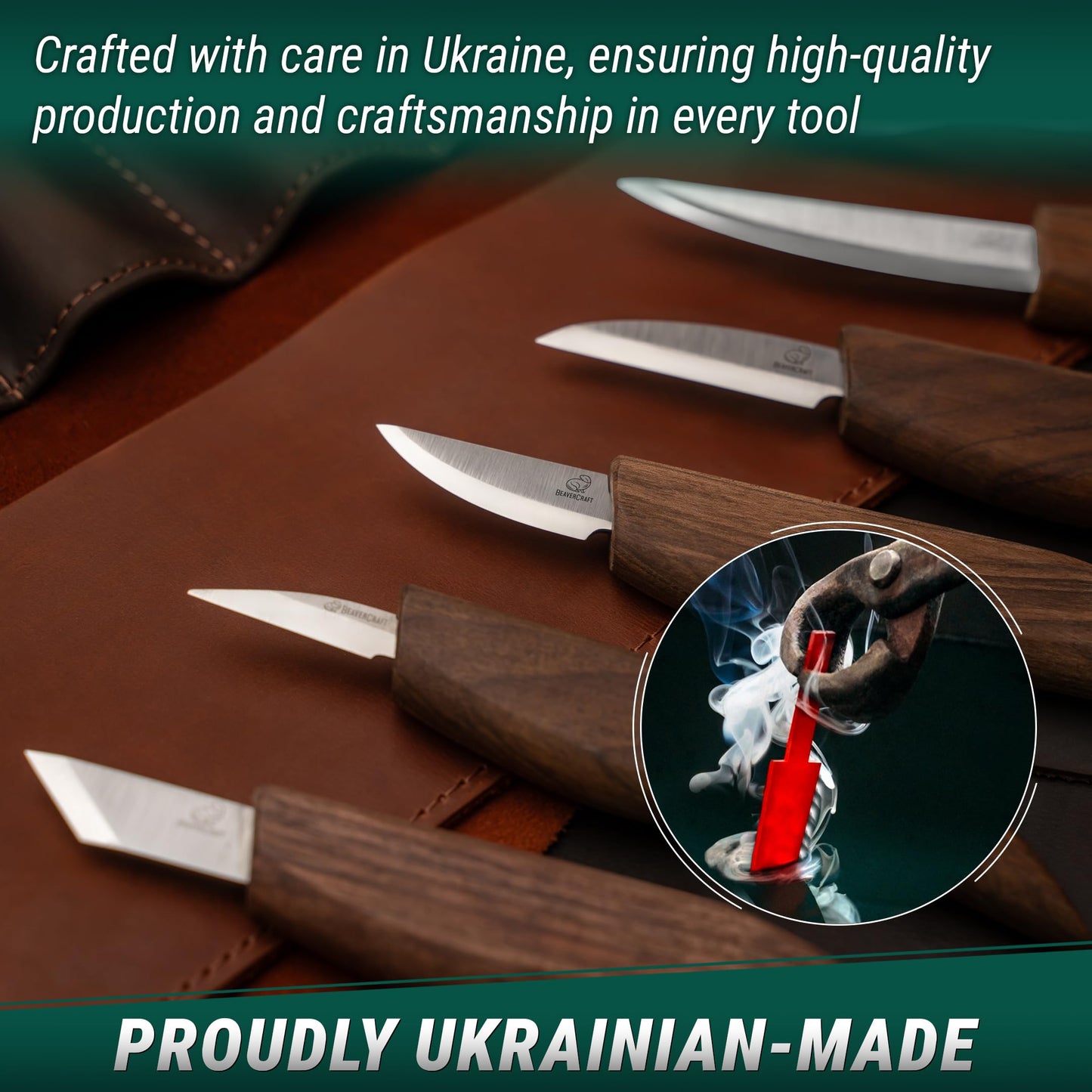 Deluxe Wood Carving Kit S18X - Wood Carving Knife Set - Spoon Carving Tools Set - Whittling Knives