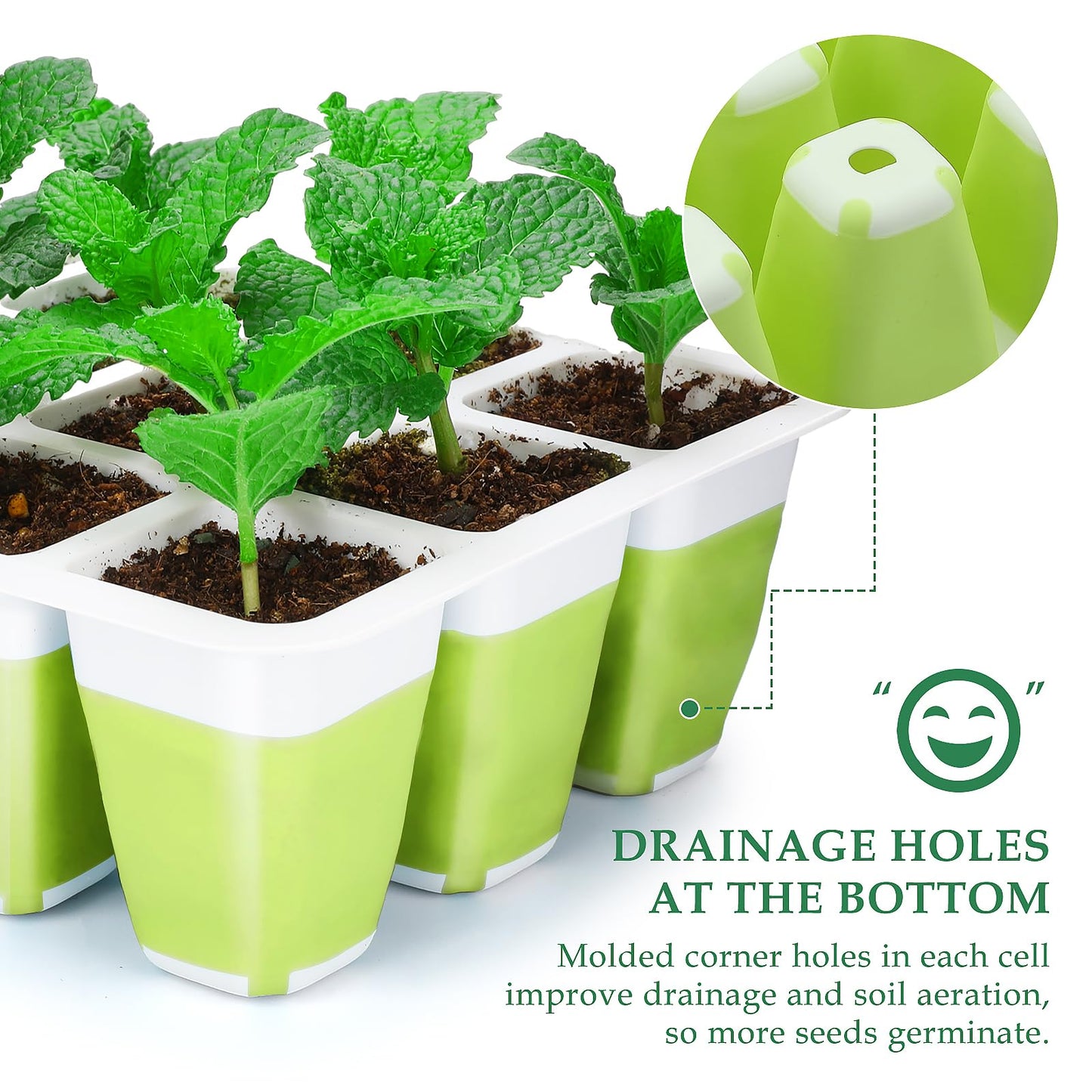 10pcs Reusable Seed Starter Tray, 120 Cells Seed Starter Kit