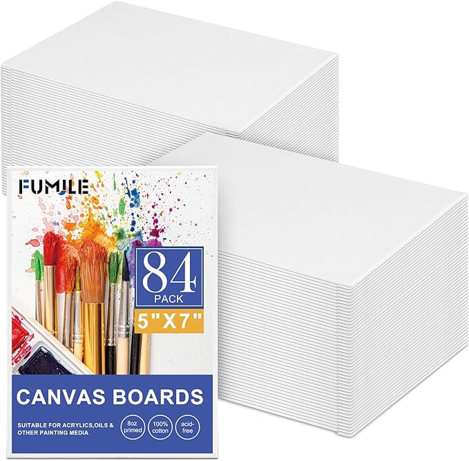 Canvas Boards for Painting 5x7 Inch, 84 Pack