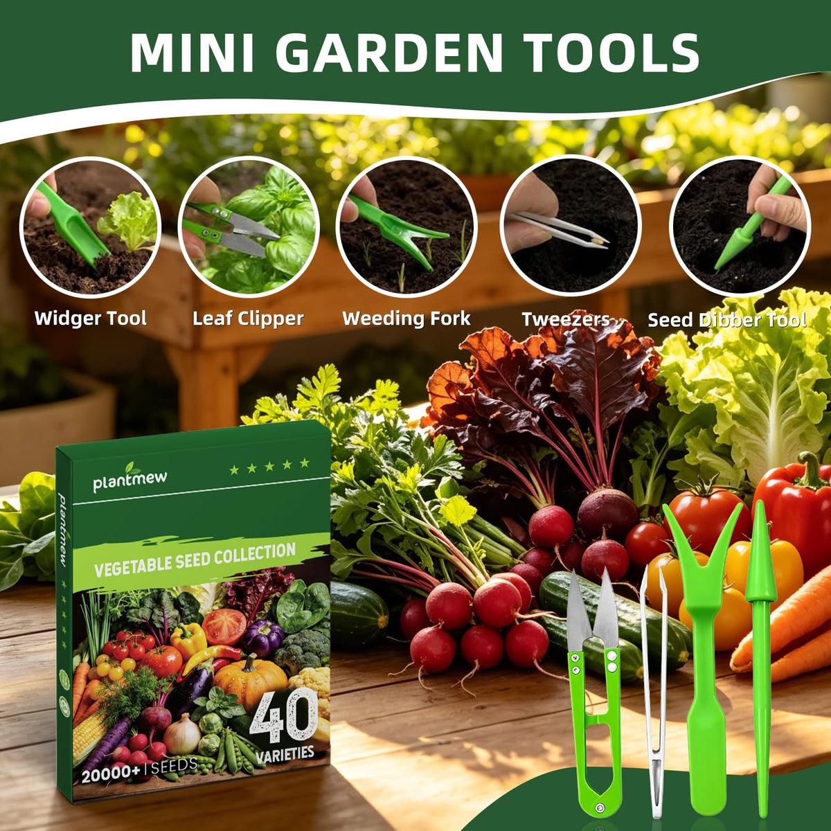 Fall Winter Vegetable Heirloom Seeds-20,000+ High Yield Garden Seeds