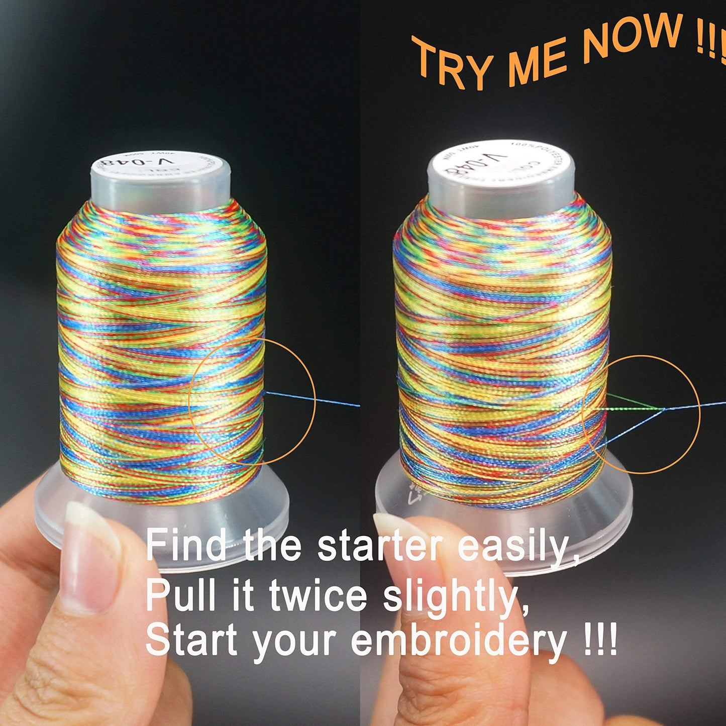 25 Colors Variegated Polyester Embroidery Machine Thread Kit