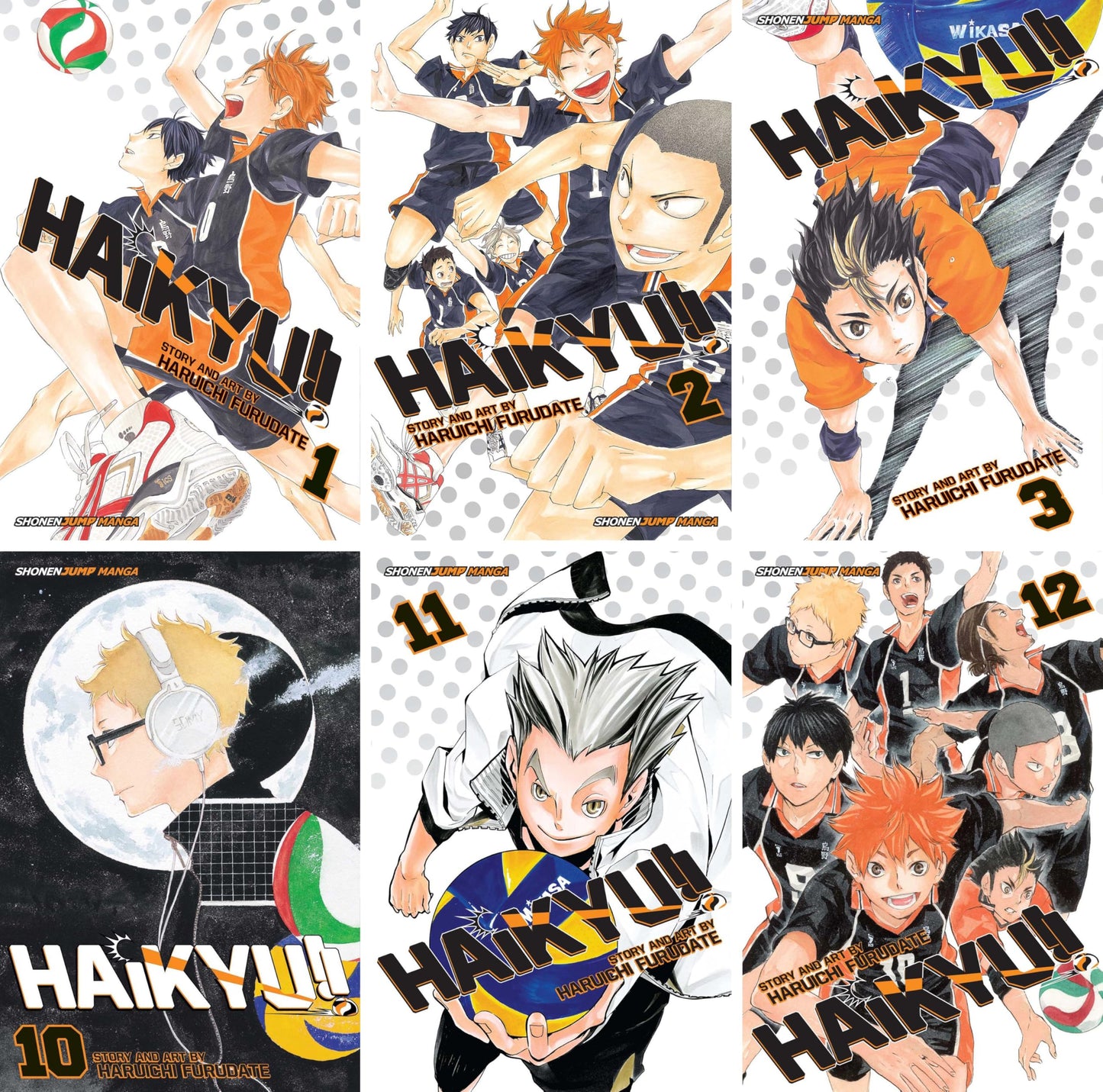 Haikyu!! Series, Complete (Vol. 1-45) Manga Set, by Haruichi Furudate (45 Books)