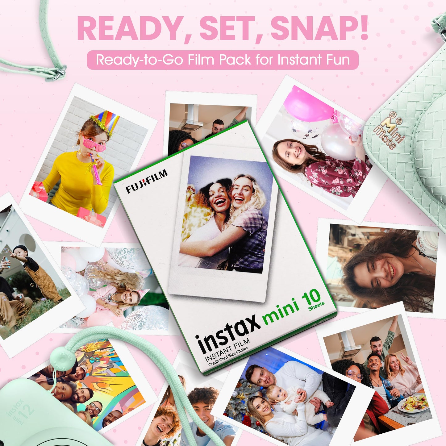 Fujifilm Instax Mini 12 Instant Camera, Custom Designed Case