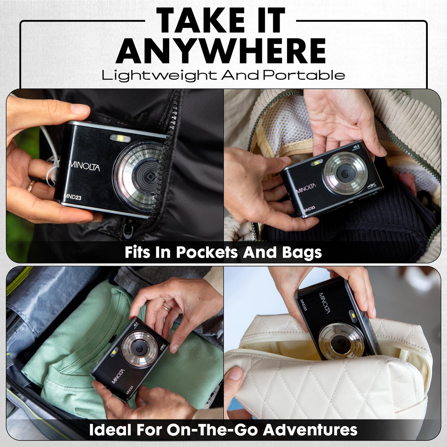 Minolta 48MP Digital Camera with Rear Selfie Lens