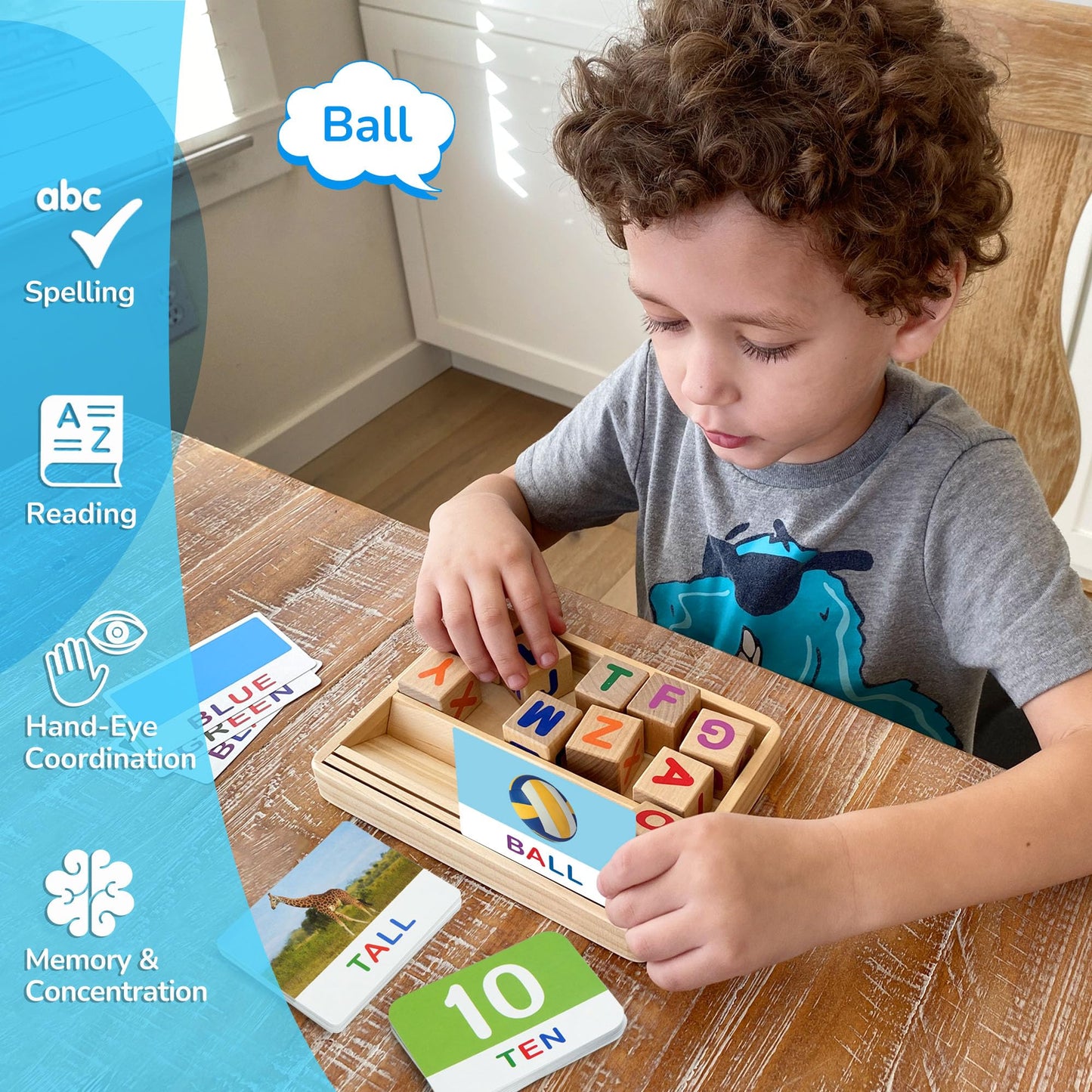 BenBen Spelling Games with Flash Cards, 112 Words- Spelling and Matching