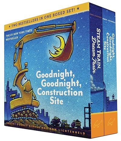 Goodnight, Goodnight, Construction Site and Steam Train, Dream Train Board Books Boxed Set