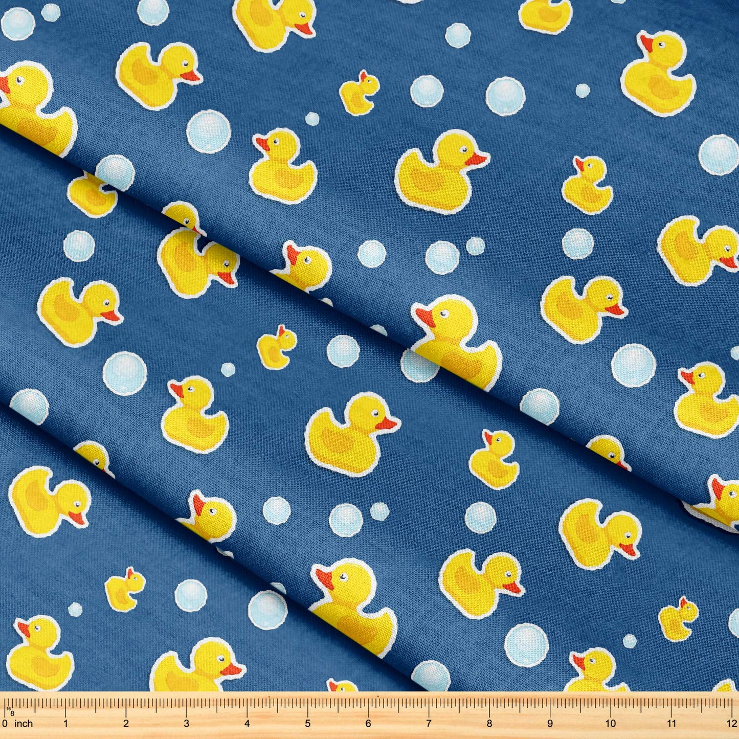 Fabric by The Yard -(Rubber Duck Bubbles Pattern)