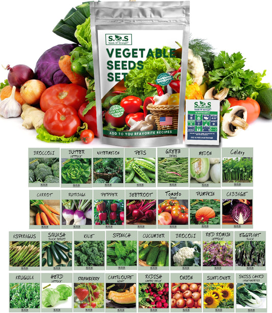 14,500+ Vegetable & Fruit Seeds - 33 Heirloom Varieties