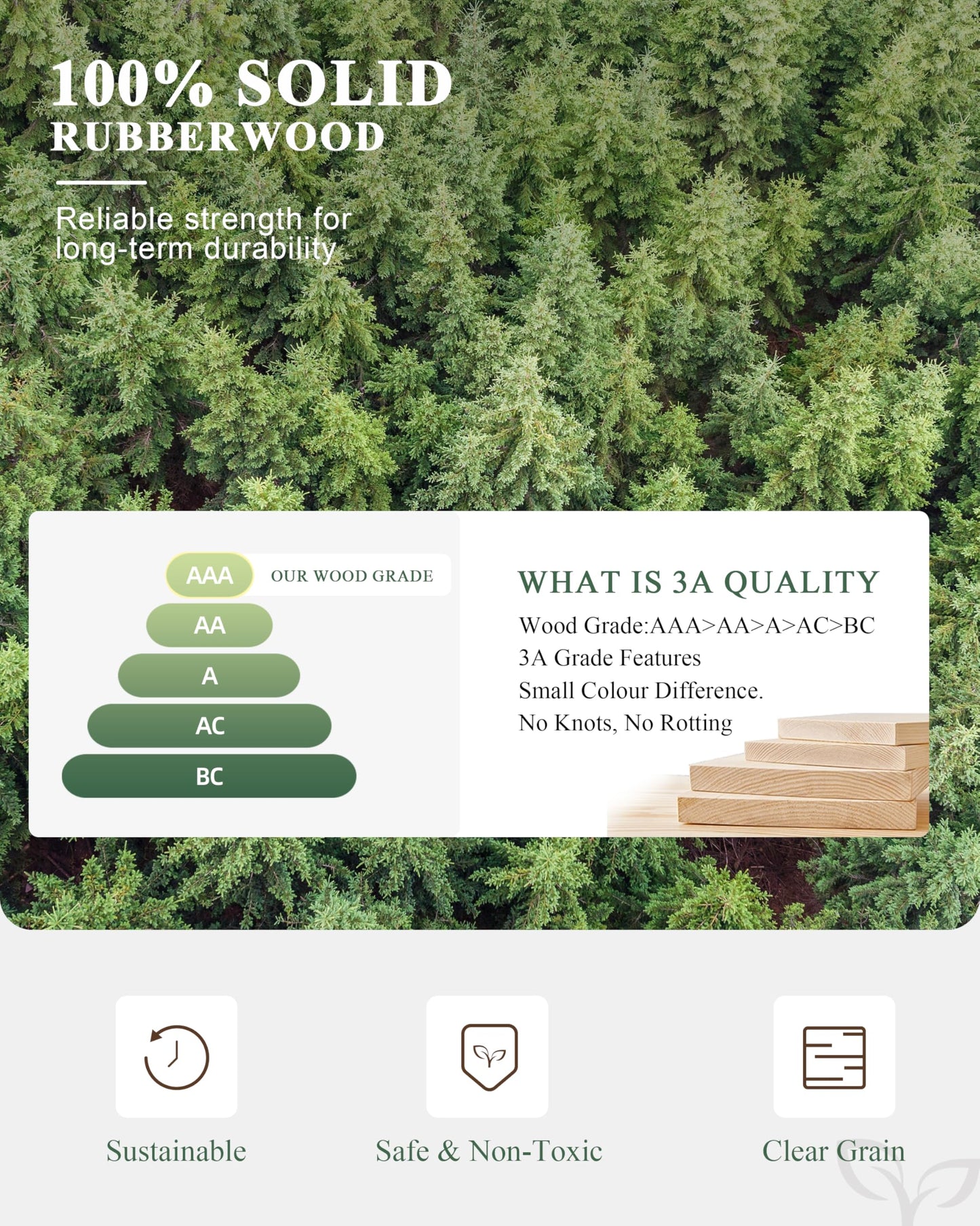 6 Tier Solid Wood Rotating Bookshelf on Wheels — Walnut