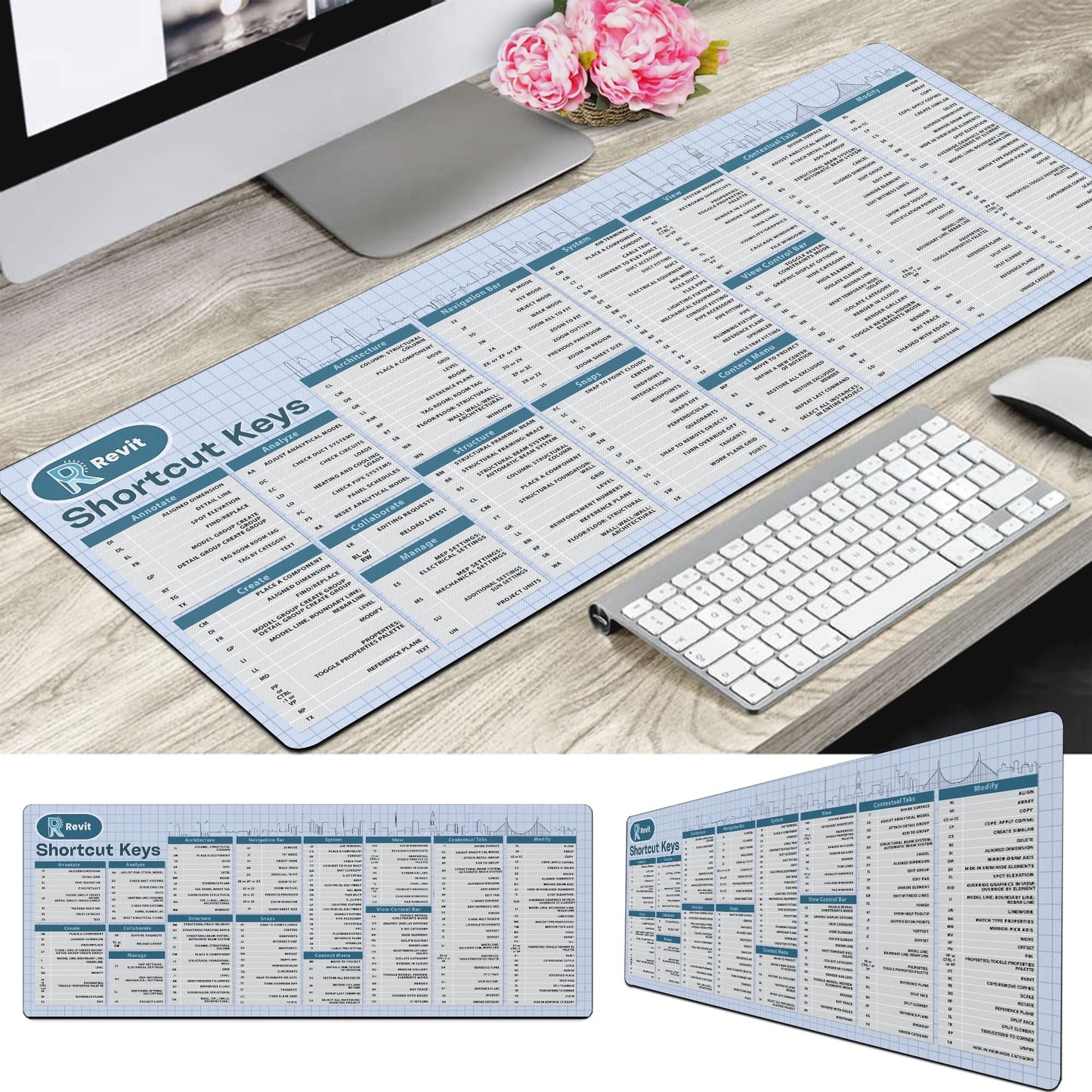 Combo 3 Creative & Designer Desk Setup, 3 Mousepad Bundle