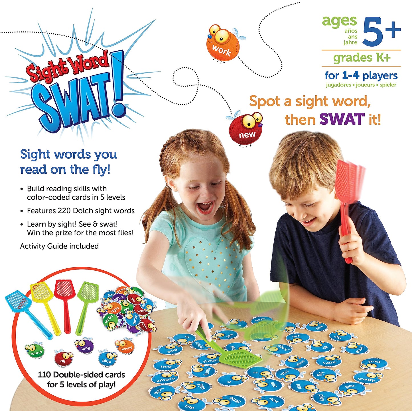 Learning Resources Sight Word Swat A Sight Words Game - Phonics Flash Cards