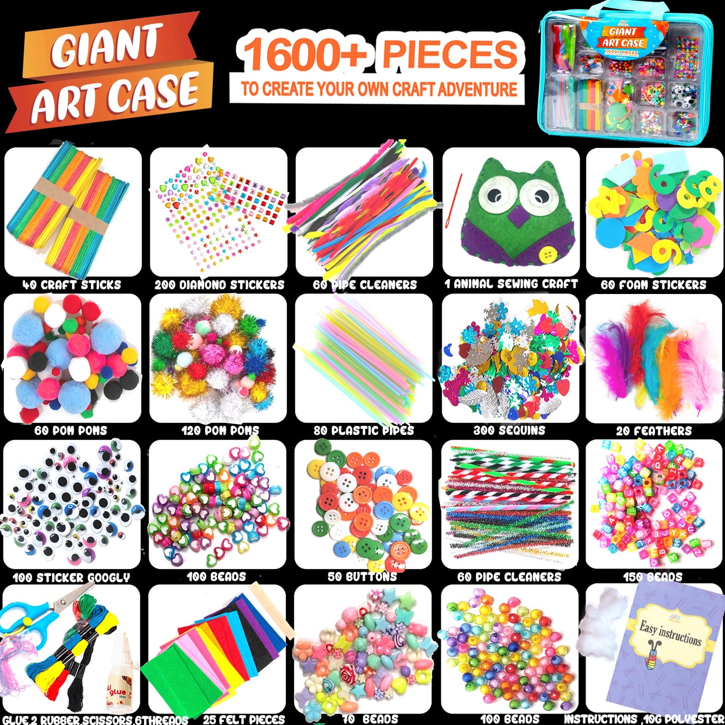1600+Pcs Craft Kits
