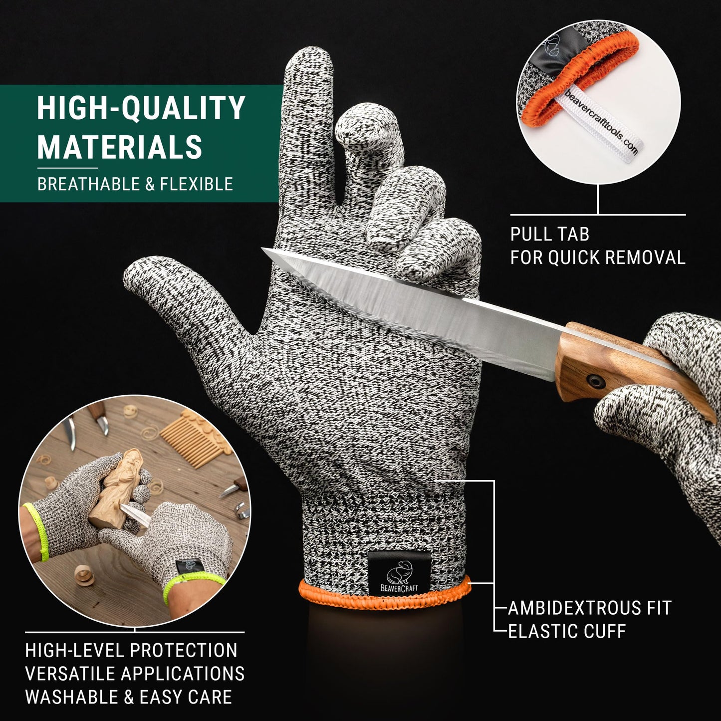 Wood Carving Gloves CRG - Cutting Cut Resistant Gloves